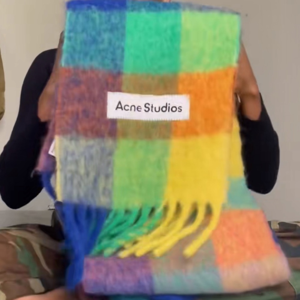 Acne Studios Multicolor Plaid Throw - image 1